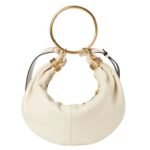 SMALL BRACELET HOBO BAG IN GRAINED LEATHER