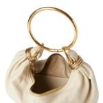 SMALL BRACELET HOBO BAG IN GRAINED LEATHER