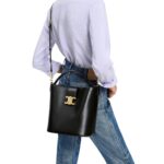 MEDIUM BUCKET LOUISE IN SMOOTH CALFSKIN