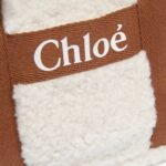 CHLOE GIRLS LOGO SHOULDER BAG IN IVORY