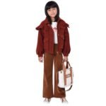 CHLOE GIRLS LOGO SHOULDER BAG IN IVORY