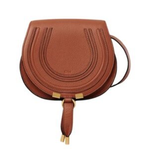 SMALL MARCIE SADDLE BAG IN GRAINED LEATHER
