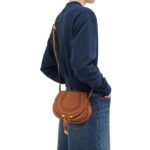 SMALL MARCIE SADDLE BAG IN GRAINED LEATHER