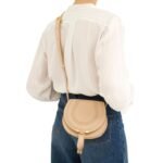 SMALL MARCIE SADDLE BAG IN GRAINED LEATHER
