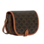 MEDIUM FOLCO BAG IN TRIOMPHE CANVAS AND CALFSKIN