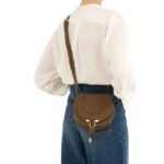 SMALL MARCIE SADDLE BAG IN GRAINED LEATHER