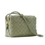 LOOP MINI INTRECCIATO LEATHER SHOULDER BAG