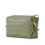 LOOP MINI INTRECCIATO LEATHER SHOULDER BAG