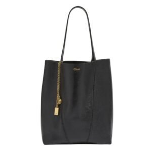SPIN MEDIUM TOTE BAG IN LEATHER