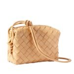 LOOP MINI INTRECCIATO LEATHER SHOULDER BAG