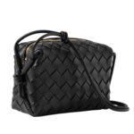 LOOP MINI INTRECCIATO LEATHER SHOULDER BAG