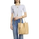 SPIN MEDIUM TOTE BAG IN LEATHER