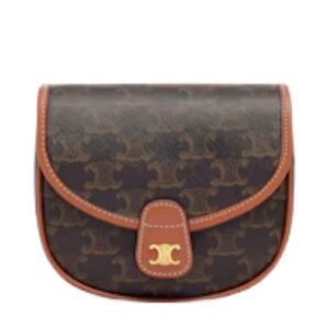 MINI BESACE IN TRIOMPHE CANVAS AND CALFSKIN