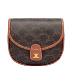 MINI BESACE IN TRIOMPHE CANVAS AND CALFSKIN