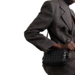 LOOP MINI INTRECCIATO LEATHER SHOULDER BAG