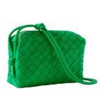 LOOP MINI INTRECCIATO LEATHER SHOULDER BAG