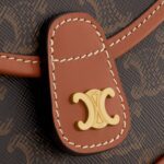 MINI BESACE IN TRIOMPHE CANVAS AND CALFSKIN