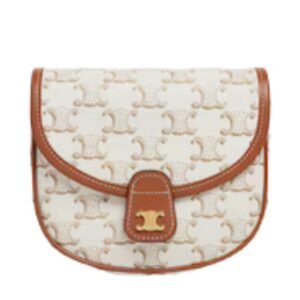 MINI BESACE IN TRIOMPHE CANVAS AND CALFSKIN