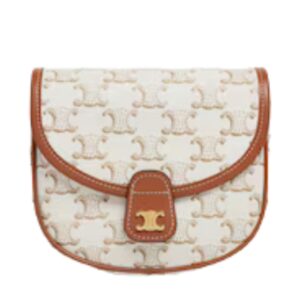 MINI BESACE IN TRIOMPHE CANVAS AND CALFSKIN