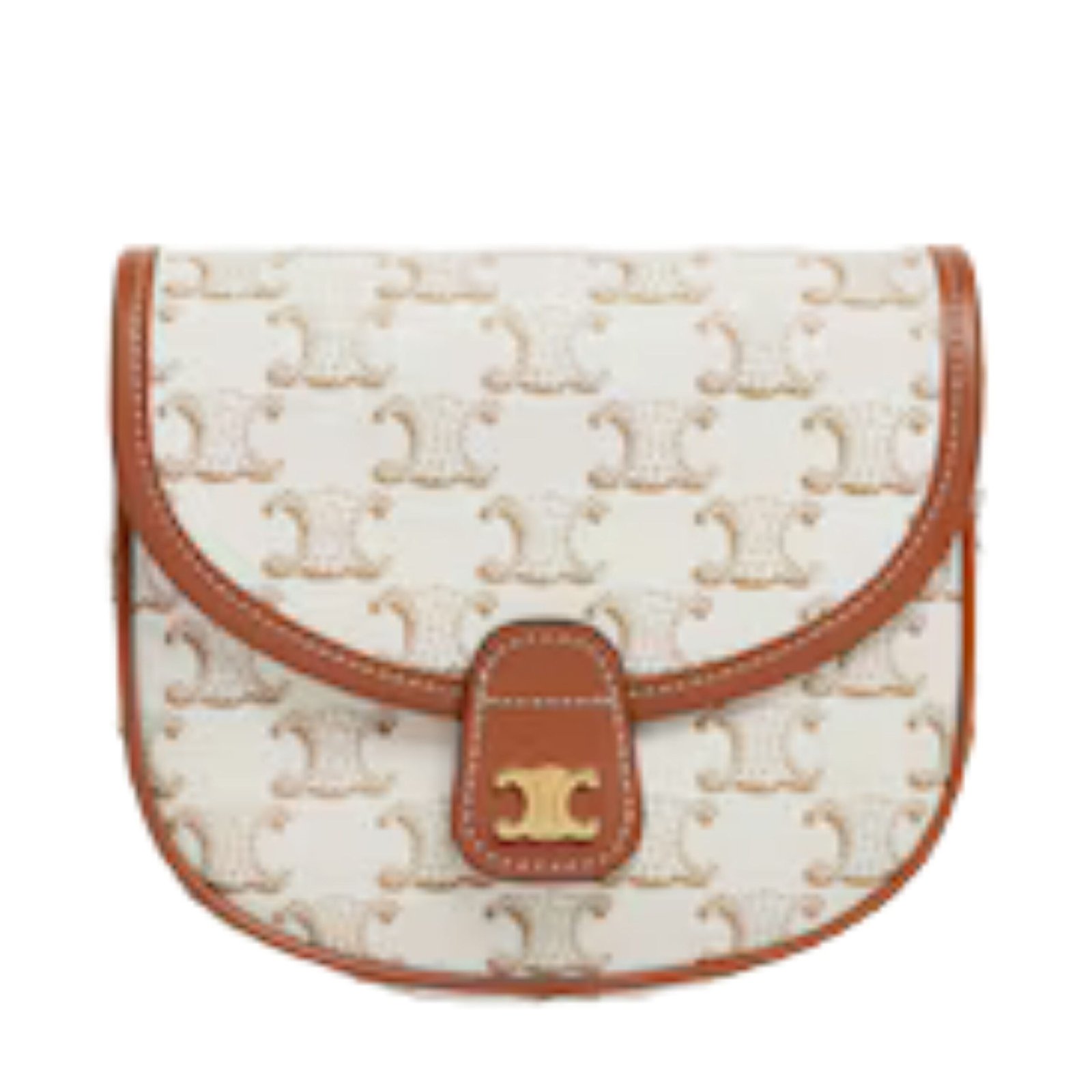 MINI BESACE IN TRIOMPHE CANVAS AND CALFSKIN