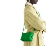 LOOP MINI INTRECCIATO LEATHER SHOULDER BAG