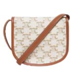 MINI BESACE IN TRIOMPHE CANVAS AND CALFSKIN