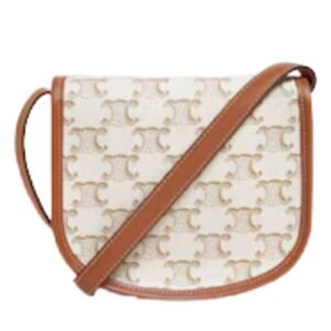 MINI BESACE IN TRIOMPHE CANVAS AND CALFSKIN