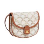 MINI BESACE IN TRIOMPHE CANVAS AND CALFSKIN