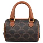 MINI BOSTON IN TRIOMPHE CANVAS AND CALFSKIN