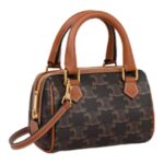 MINI BOSTON IN TRIOMPHE CANVAS AND CALFSKIN