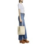 SPIN MEDIUM TOTE BAG IN LEATHER