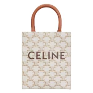 MINI VERTICAL CABAS IN TRIOMPHE CANVAS WITH CELINE PRINT