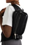 CAMERERO PARTY TEXTURED LEATHER SHOULDER BAG