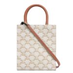 MINI VERTICAL CABAS IN TRIOMPHE CANVAS WITH CELINE PRINT