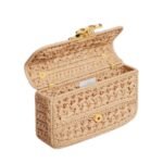 CHAIN SHOULDER BAG CLAUDE IN RAFFIA EFFECT TEXTILE