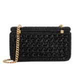 CHAIN SHOULDER BAG CLAUDE IN RAFFIA EFFECT TEXTILE