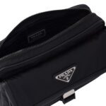 RE NYLON AND SAFFIANO LEATHER SHOULDER BAG