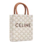 MINI VERTICAL CABAS IN TRIOMPHE CANVAS WITH CELINE PRINT