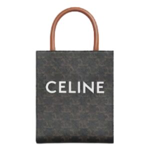 MINI VERTICAL CABAS IN TRIOMPHE CANVAS WITH CELINE PRINT