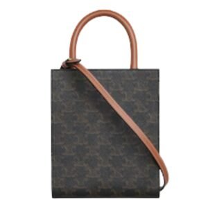 MINI VERTICAL CABAS IN TRIOMPHE CANVAS WITH CELINE PRINT