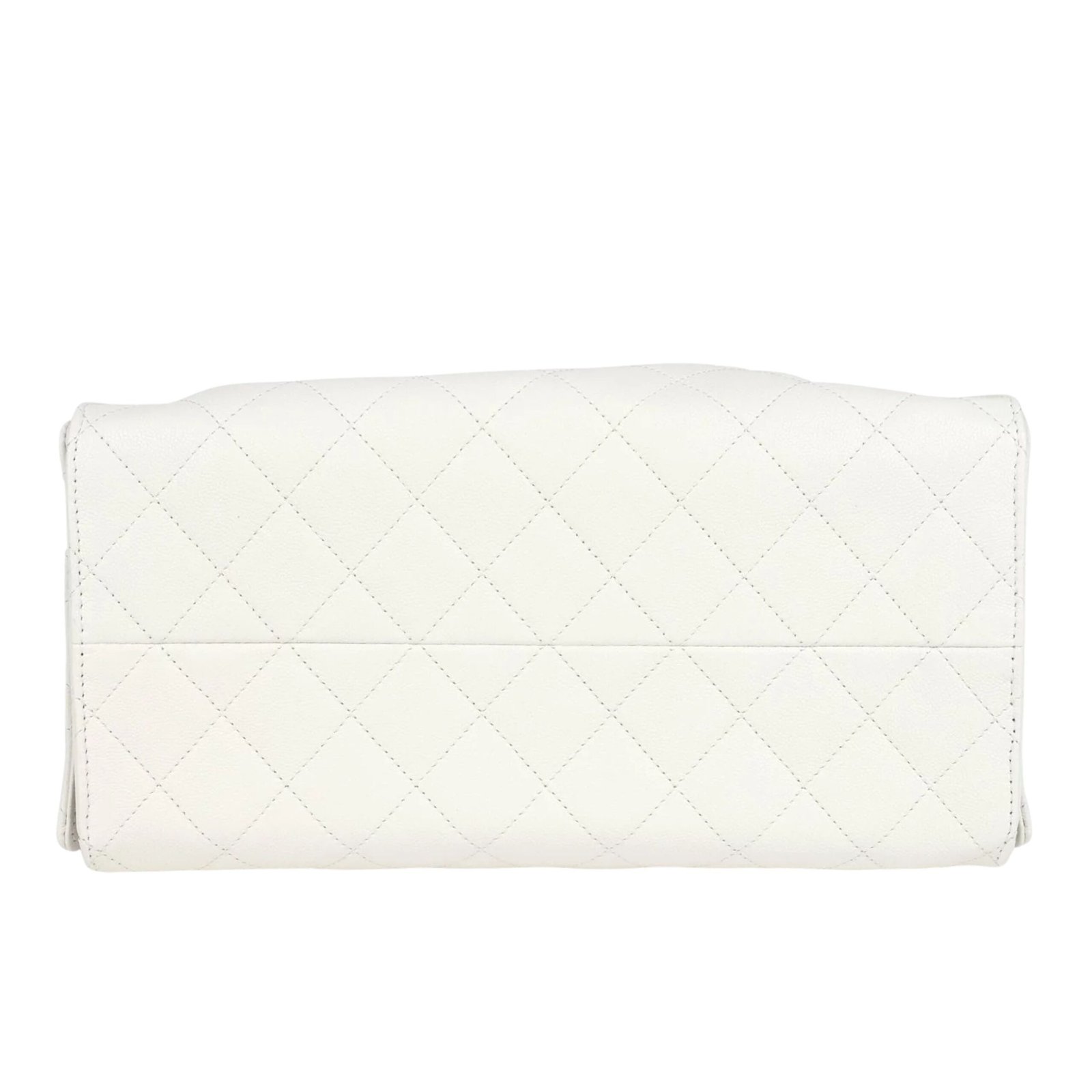 CHANEL MEDIUM 25 HOBO BAG WHITE CAVIAR ANTIQUE GOLD HARDWARE