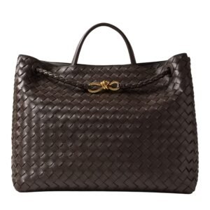 ANDIAMO LARGE EMBELLISHED INTRECCIATO LEATHER TOTE