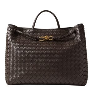 ANDIAMO LARGE EMBELLISHED INTRECCIATO LEATHER TOTE