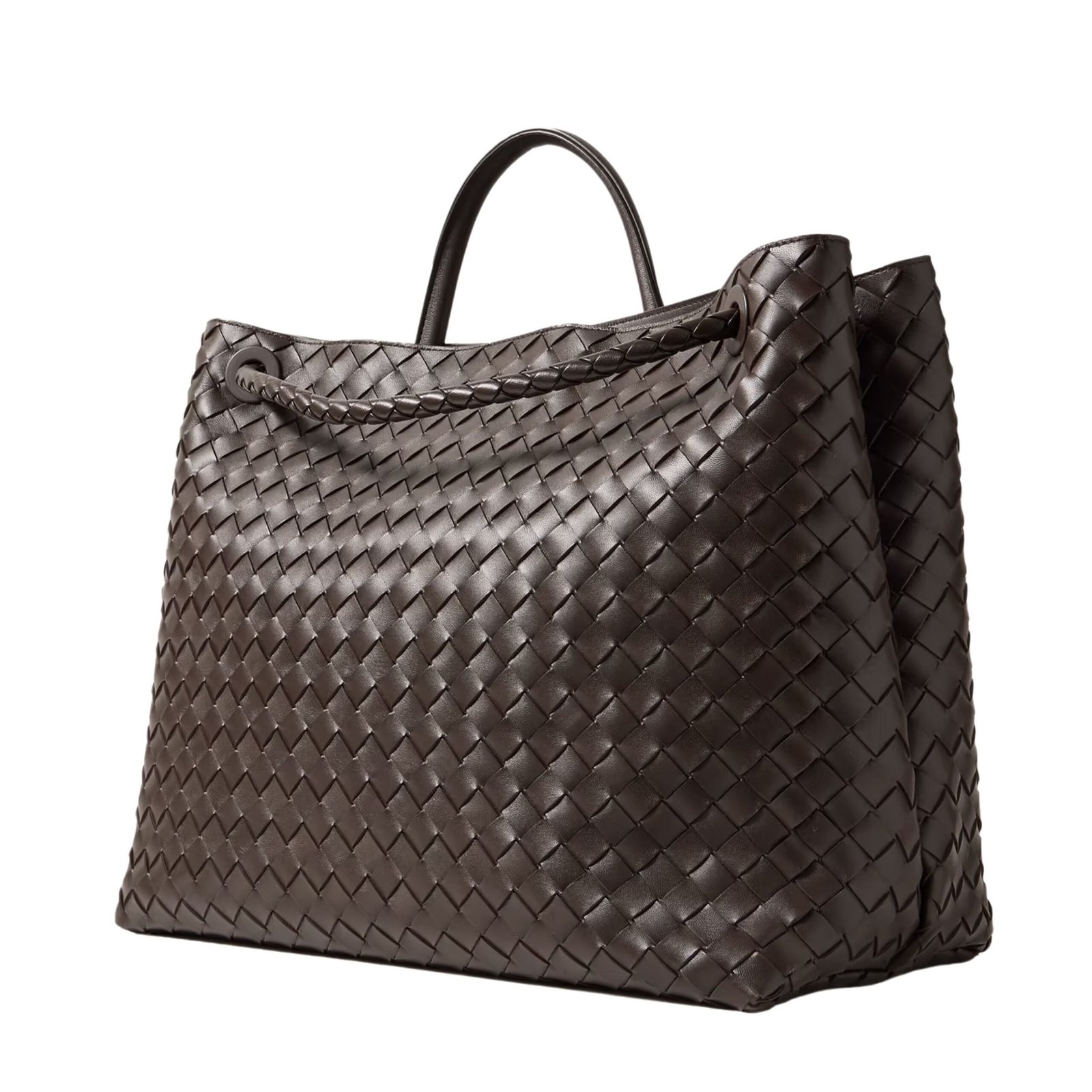 ANDIAMO LARGE EMBELLISHED INTRECCIATO LEATHER TOTE