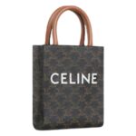 MINI VERTICAL CABAS IN TRIOMPHE CANVAS WITH CELINE PRINT