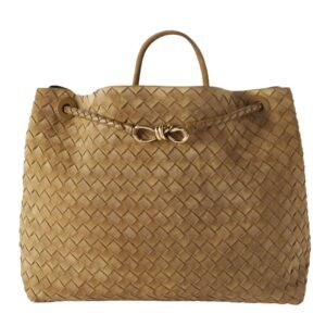 ANDIAMO LARGE EMBELLISHED INTRECCIATO LEATHER TOTE
