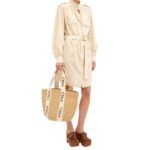 LARGE WOODY BASKET IN NATURAL FIBERS