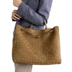 ANDIAMO LARGE EMBELLISHED INTRECCIATO LEATHER TOTE