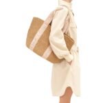 LARGE WOODY BASKET IN NATURAL FIBERS