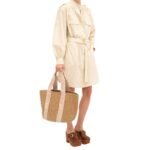 LARGE WOODY BASKET IN NATURAL FIBERS